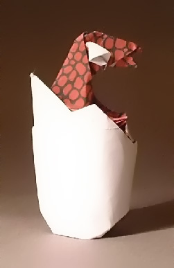 Origami Maiasaura - baby by Kimura Yoshihisa. Folded by Gilad Aharoni on giladorigami.com