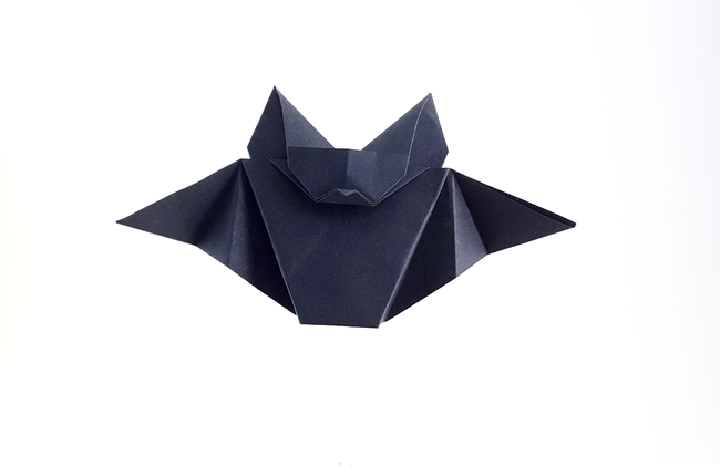 Origami Bat by Natalia Romanenko. folded from a square of origami paper by Gilad Aharoni on giladorigami.com