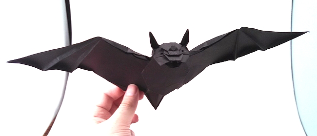 Origami Bat by Yoo Tae Yong folded by Gilad Aharoni