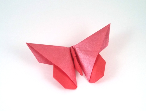 Origami Butterfly - Killian Mansfield by Michael G. LaFosse. Folded from a square of Nicolas Terry's tissue-foil by Gilad Aharoni on giladorigami.com