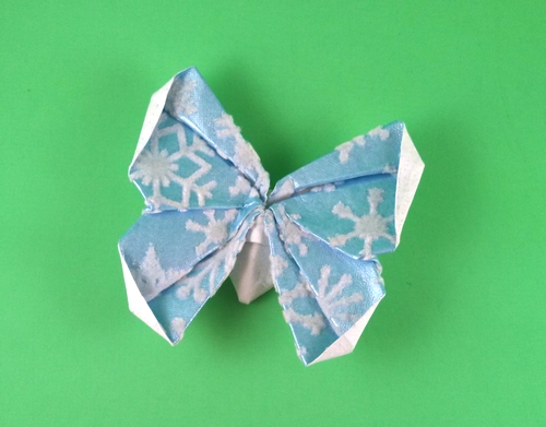 Origami Butterfly - Diana Wolf by Michael G. LaFosse. Folded from a square of scrapbooking paper by Gilad Aharoni on giladorigami.com