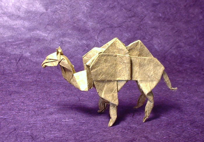 Origami Camel by John Montroll. Folded by Gilad Aharoni on giladorigami.com