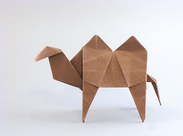 Origami Camel by Miyajima Noboru. Folded from a square of origami paper by Gilad Aharoni on giladorigami.com