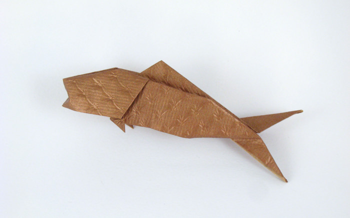 Origami Carp by Jun Maekawa. Folded by Gilad Aharoni on giladorigami.com