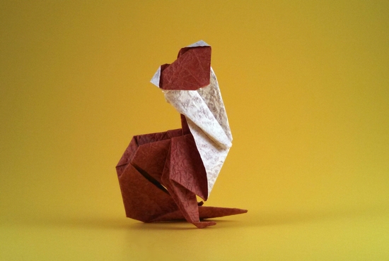Origami Cat by Patricia Crawford. Folded by Gilad Aharoni on giladorigami.com