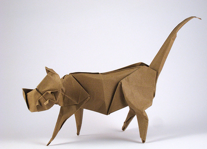 Origami Cat by Eric Joisel. Folded by Gilad Aharoni on giladorigami.com