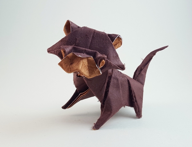 Origami Cat by Sebastien Limet (Sebl). Folded by Gilad Aharoni on giladorigami.com