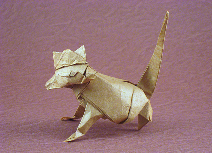 Origami Cat by Nicolas Terry. Folded by Gilad Aharoni on giladorigami.com