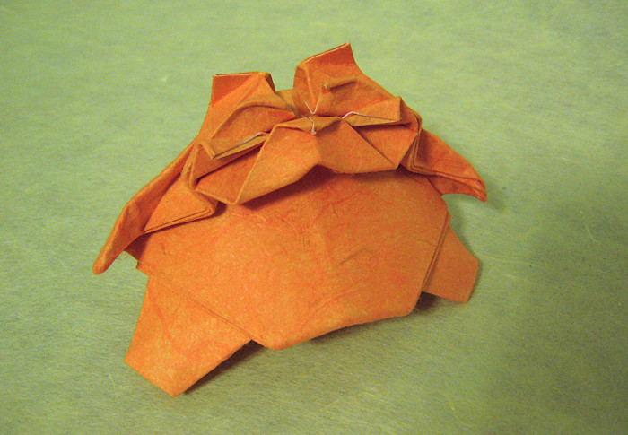Origami Cat - tubby by Kimura Yoshihisa. Folded from a square of double-sided mulberry paper by Gilad Aharoni on giladorigami.com
