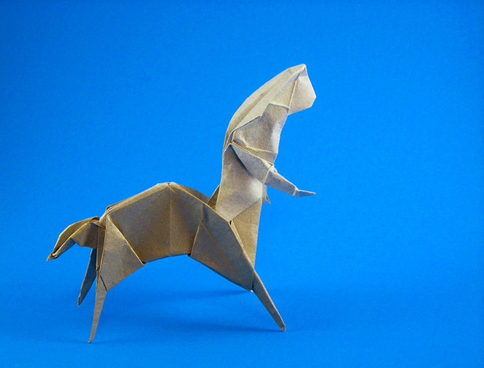 Origami Centaur by Neal Elias. Folded by Gilad Aharoni on giladorigami.com