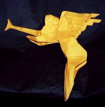 Origami Cherub by Herman van Goubergen. Folded by Gilad Aharoni on giladorigami.com