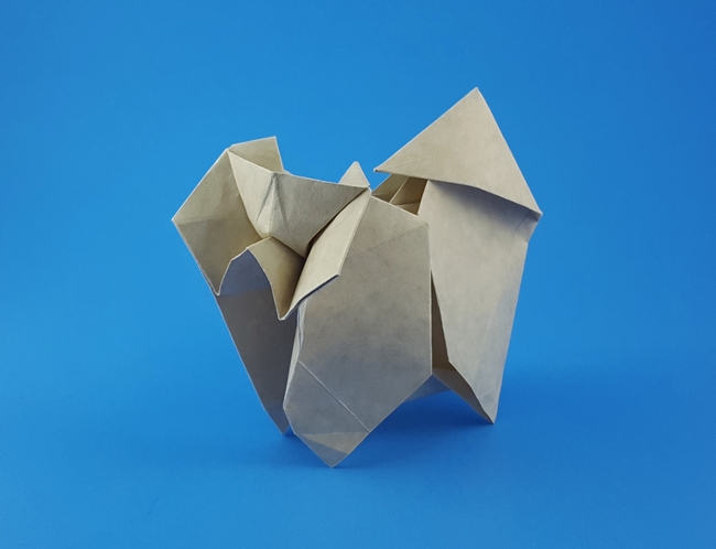 Origami Chow chow by Hideo Komatsu. Folded by Gilad Aharoni on giladorigami.com