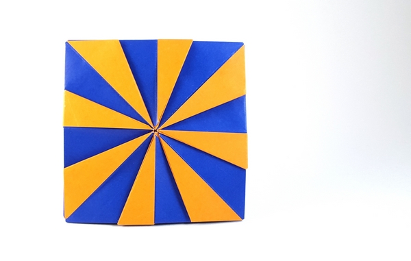 Origami Coaster 2 by Miyajima Noboru. Folded by Gilad Aharoni on giladorigami.com
