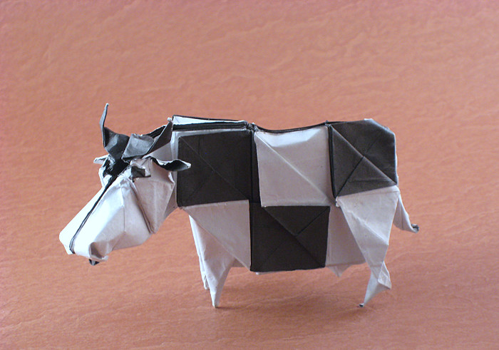 Origami Mad cow by Fernando Gilgado Gomez. Folded by Gilad Aharoni on giladorigami.com