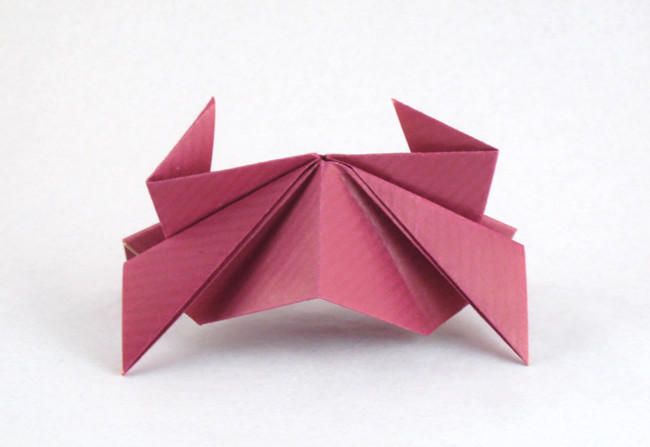 Origami Crab by Jun Maekawa. Folded from a square of Kraft origami paper by Gilad Aharoni on giladorigami.com