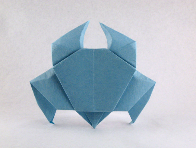 Origami Crab (3 variations) by Akira Yoshizawa. Folded by Gilad Aharoni on giladorigami.com