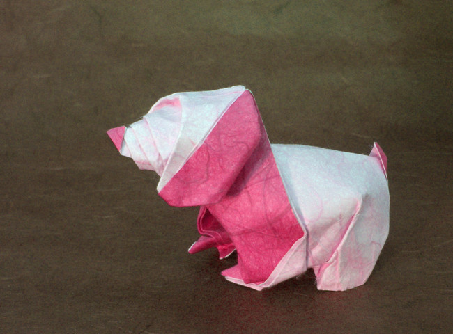 Origami Puppy by Nicolas Terry. Folded by Gilad Aharoni on giladorigami.com