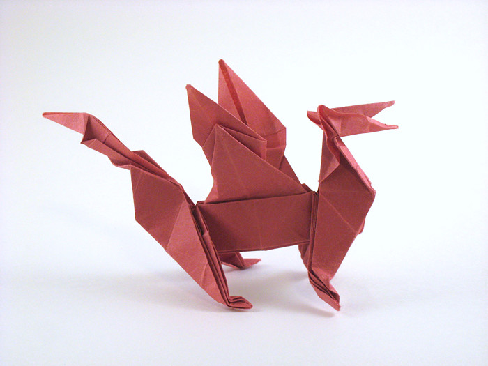 Origami Dragon - flapping by Stephen Weiss. Folded by Gilad Aharoni on giladorigami.com