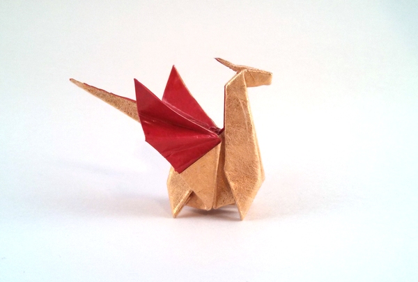 Origami Wen's dragon by Sok Song. Folded by Gilad Aharoni on giladorigami.com
