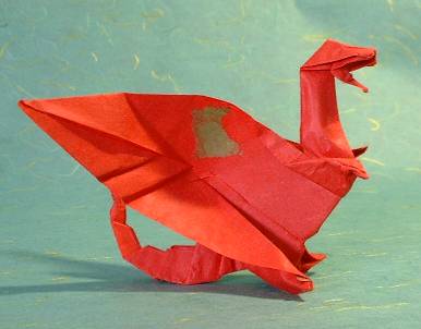 Origami Dragon by Jozsef Zsebe. Folded by Gilad Aharoni on giladorigami.com