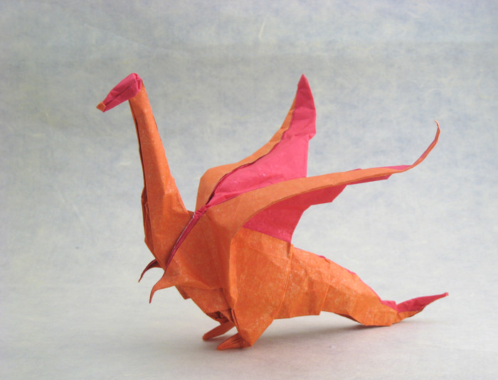 Origami Dragon by Jozsef Zsebe. Folded by Gilad Aharoni on giladorigami.com