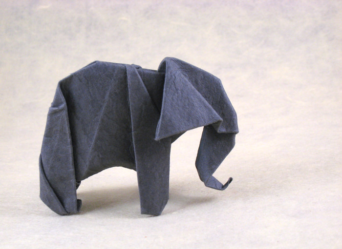 Origami Elephant by Robert J. Lang. Folded by Gilad Aharoni on giladorigami.com