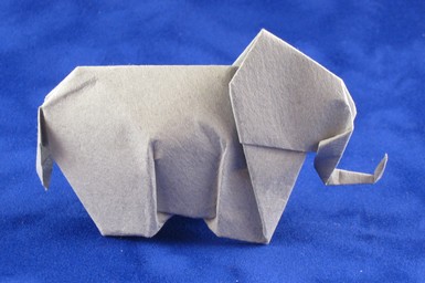 Origami Elephant by Edwin Corrie. Folded by Gilad Aharoni on giladorigami.com