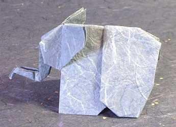 Origami Elephant by Fumiaki Kawahata. Folded by Gilad Aharoni on giladorigami.com