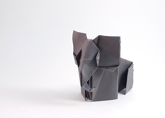 Origami Elephant by Seo Won Seon (Redpaper). Folded from a square of cardstock by Gilad Aharoni on giladorigami.com