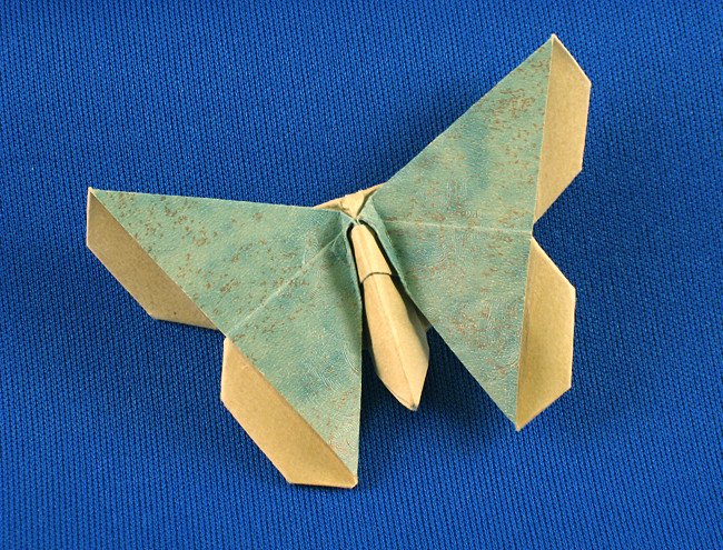 Origami Butterfly - Emiko Fritillary by Michael G. LaFosse. Folded by Gilad Aharoni on giladorigami.com
