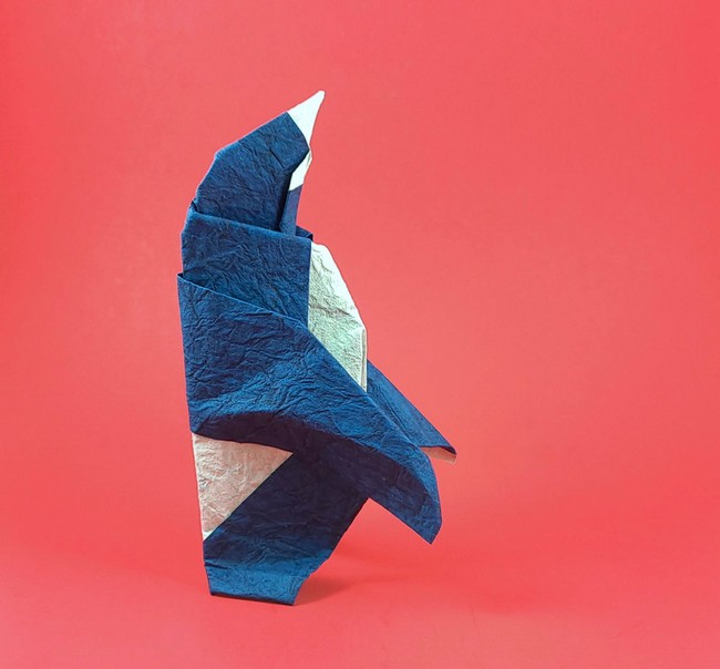 Origami Fairy penguin by Gareth Louis. Folded by Gilad Aharoni on giladorigami.com