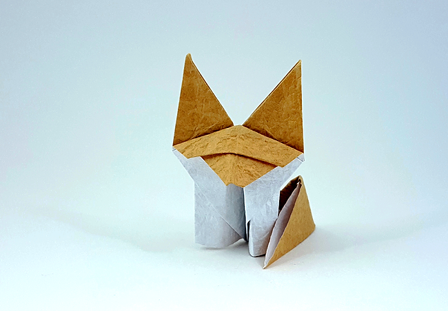 Origami Fennec fox by Makoto Yamaguchi. Folded by Gilad Aharoni on giladorigami.com
