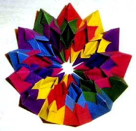 Origami Fireworks by Yami Yamauchi. Folded by Gilad Aharoni on giladorigami.com