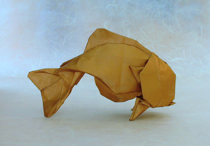 Origami Fish by Eric Joisel. Folded by Gilad Aharoni on giladorigami.com