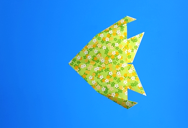 Origami Fish by Ioana Stoian. Folded by Gilad Aharoni on giladorigami.com