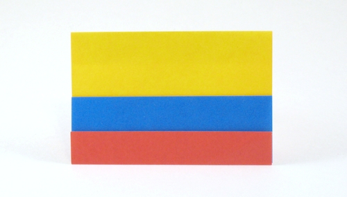 Origami Flag of Colombia by Gilad Aharoni. Folded by Gilad Aharoni on giladorigami.com