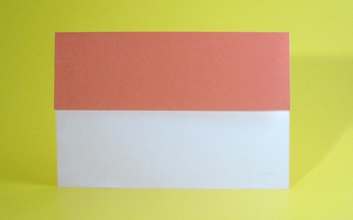 Origami Flag of Indonesia by Gilad Aharoni. Folded from a square of origami paper by Gilad Aharoni on giladorigami.com