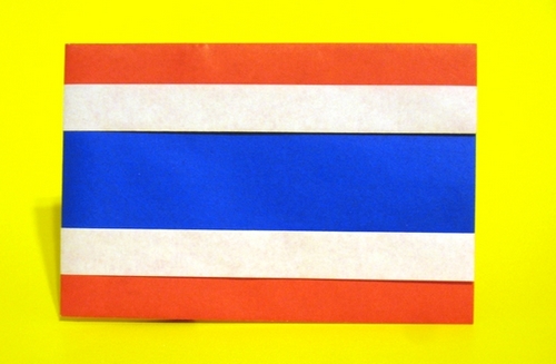 Origami Flag of Thailand by Gilad Aharoni. Folded by Gilad Aharoni on giladorigami.com