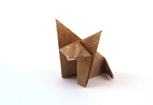 Origami Fox by Traditional. Folded from a square of scrapbooking paper by Gilad Aharoni on giladorigami.com
