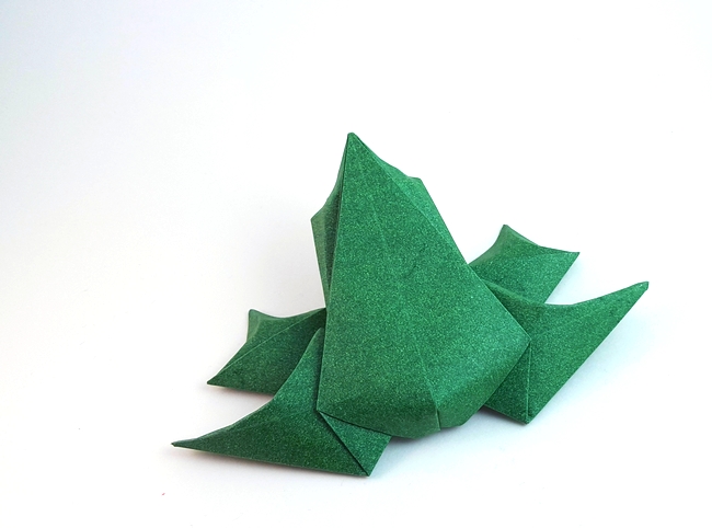 Origami Frog by Beth Johnson. Folded by Gilad Aharoni on giladorigami.com