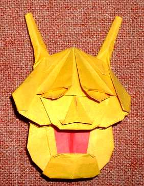 Origami Namanari by Tomoko Fuse. Folded from a square of origami paper by Gilad Aharoni on giladorigami.com