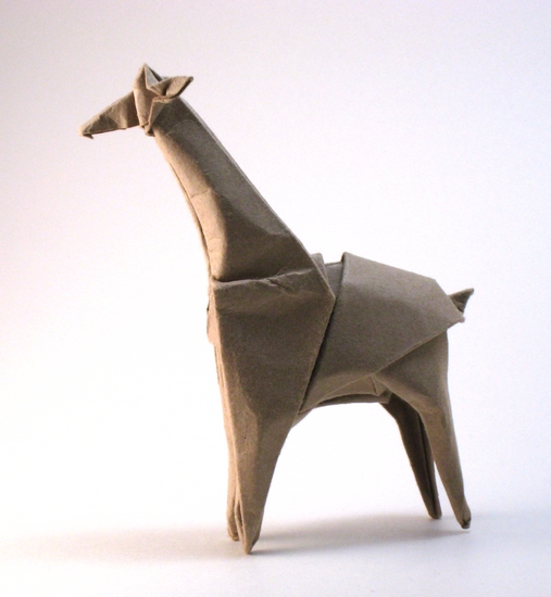 Origami Giraffe by Fuchimoto Muneji. Folded by Gilad Aharoni on giladorigami.com