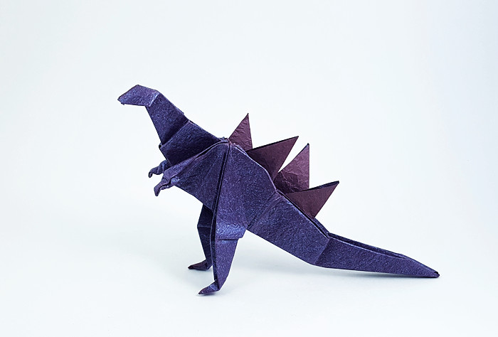 Origami Godzilla by Takai Hiroaki. Folded from a square of Octa paper by Gilad Aharoni on giladorigami.com
