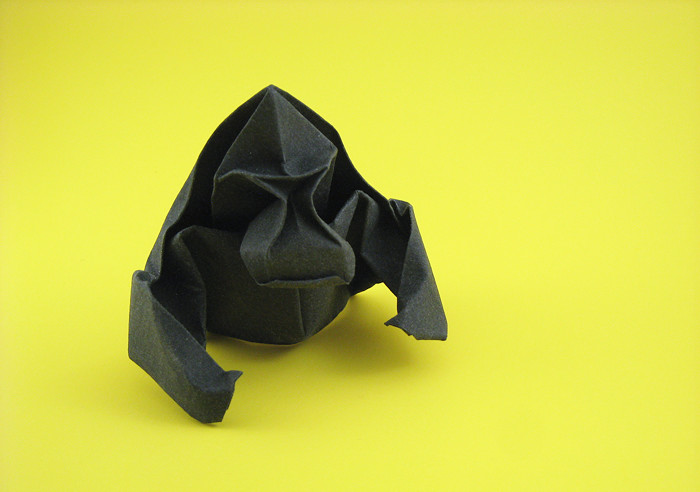 Origami Gorilla by Do Ba Huy. Wet-Folded from a square of Canson watercolor paper by Gilad Aharoni on giladorigami.com