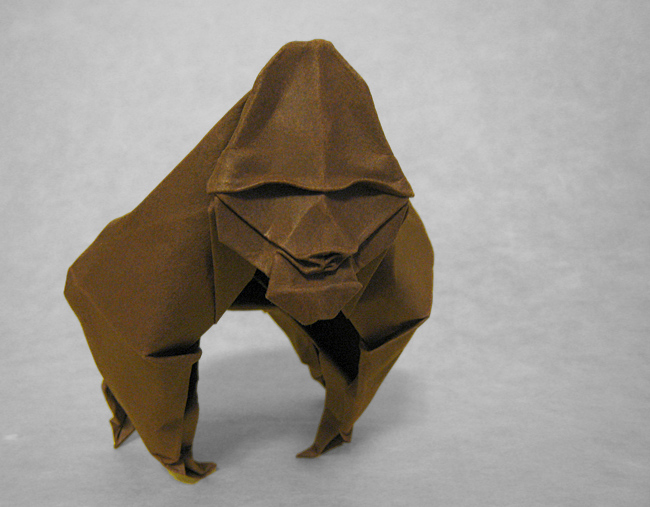 Origami Mountain gorilla by Ronald Koh. Folded by Gilad Aharoni on giladorigami.com