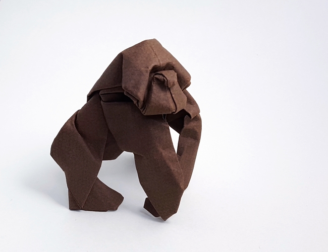 Origami Gorilla by Nicolas Terry. Folded by Gilad Aharoni on giladorigami.com