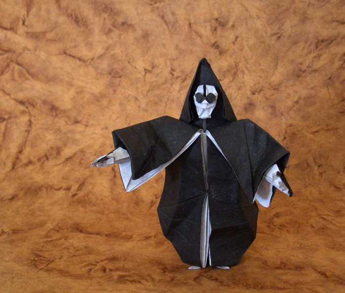 Origami Grim reaper by Miyajima Noboru. Folded by Gilad Aharoni on giladorigami.com