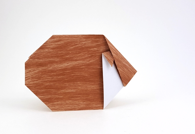 Origami Guinea pig by Paul Jackson. Folded by Gilad Aharoni on giladorigami.com