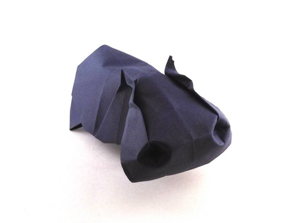 Origami Hippopotamus by Jose M. Herrera. Folded by Gilad Aharoni on giladorigami.com