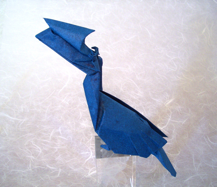 Origami Hornbill by Lionel Albertino folded by Gilad Aharoni